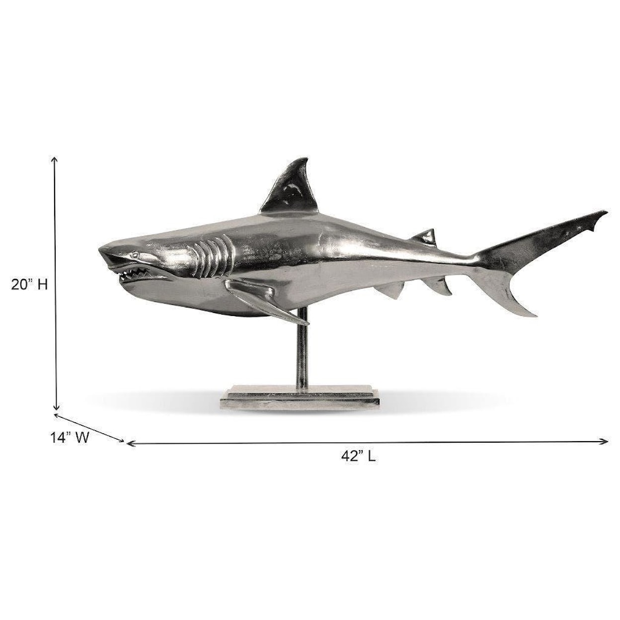 Ibolili Sculptures Table Shark on Stand