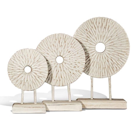 Whitewashed Art Stand, Set of 3