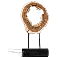Eclipse Wood Sculpture on Stand
