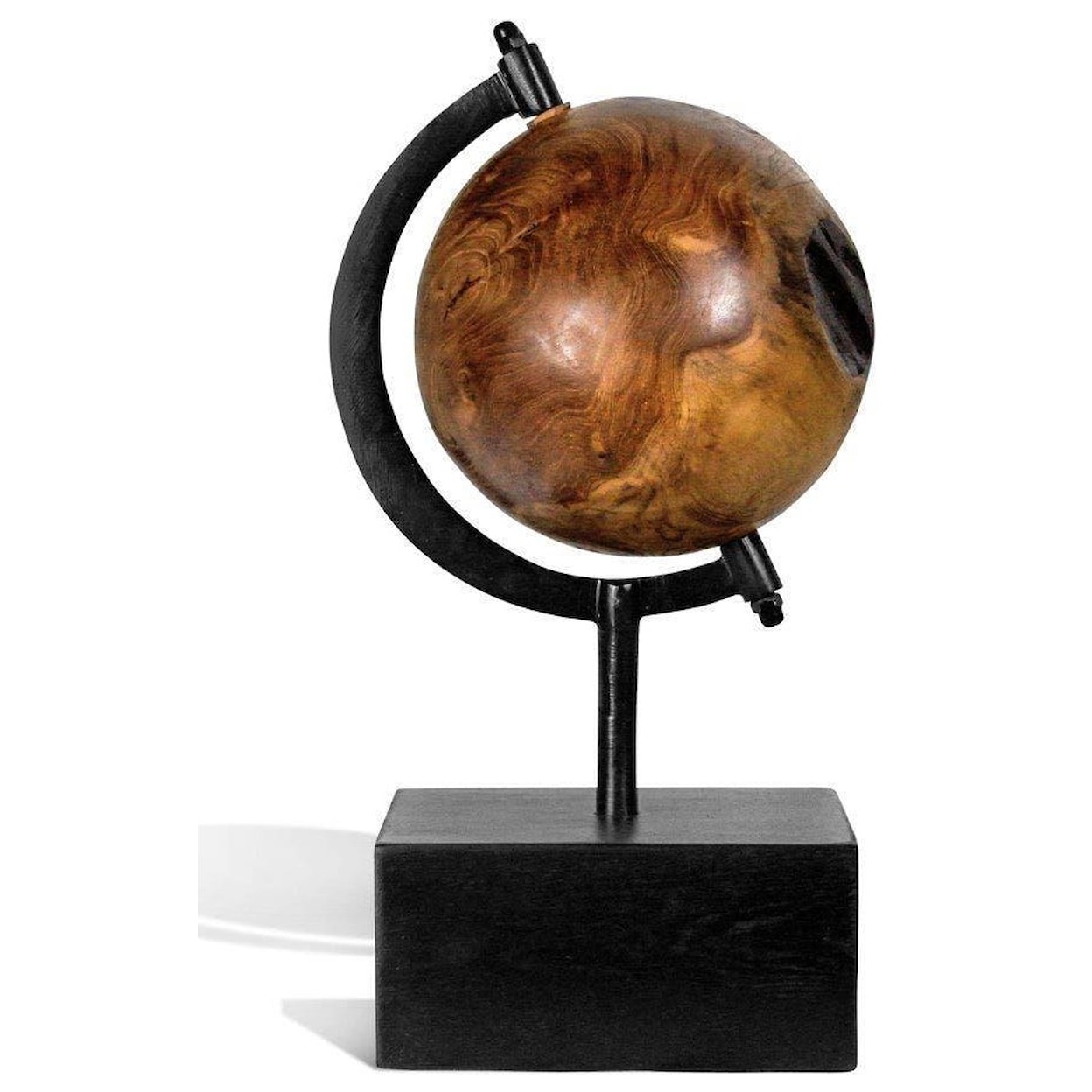 Ibolili Sculptures Teak Globe on Stand