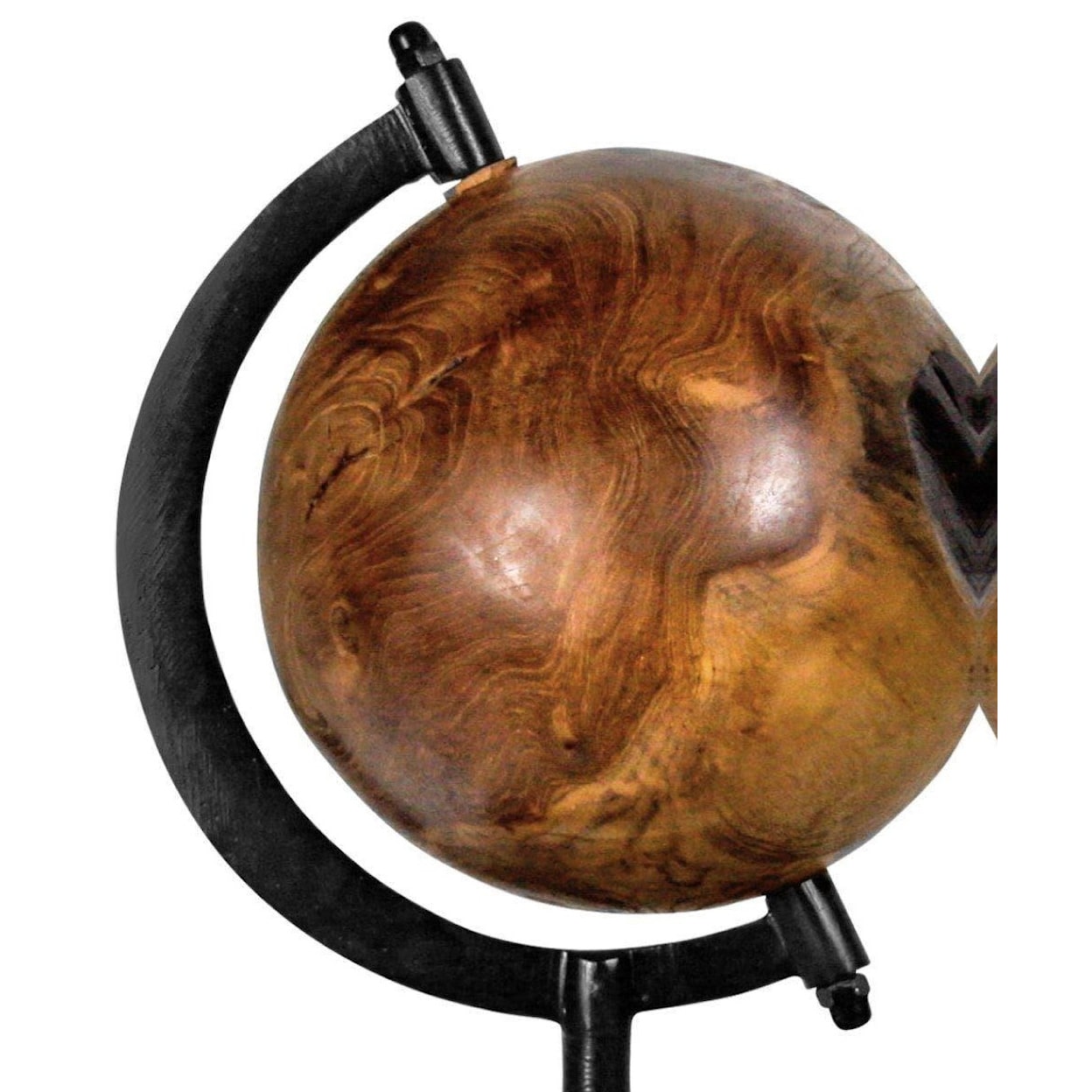 Ibolili Sculptures Teak Globe on Stand