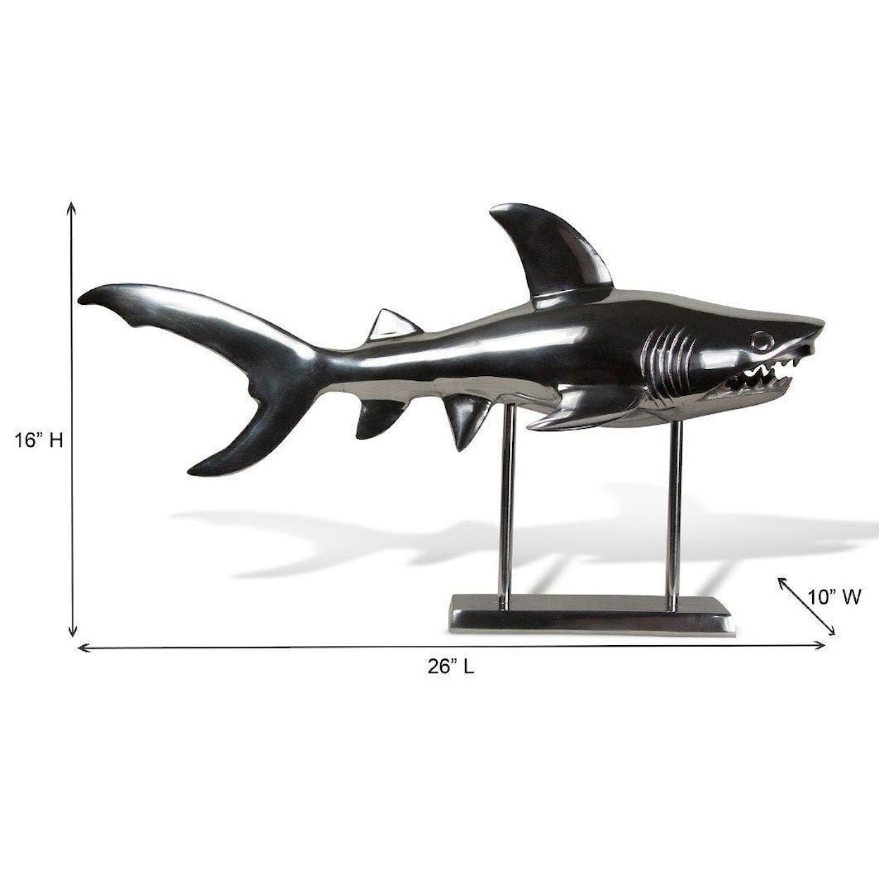 Ibolili Sculptures Shark on Stand