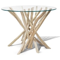 Natural Branch Wood Side Table, Round
