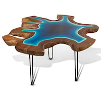 Island Blue Teak Root Table - Large