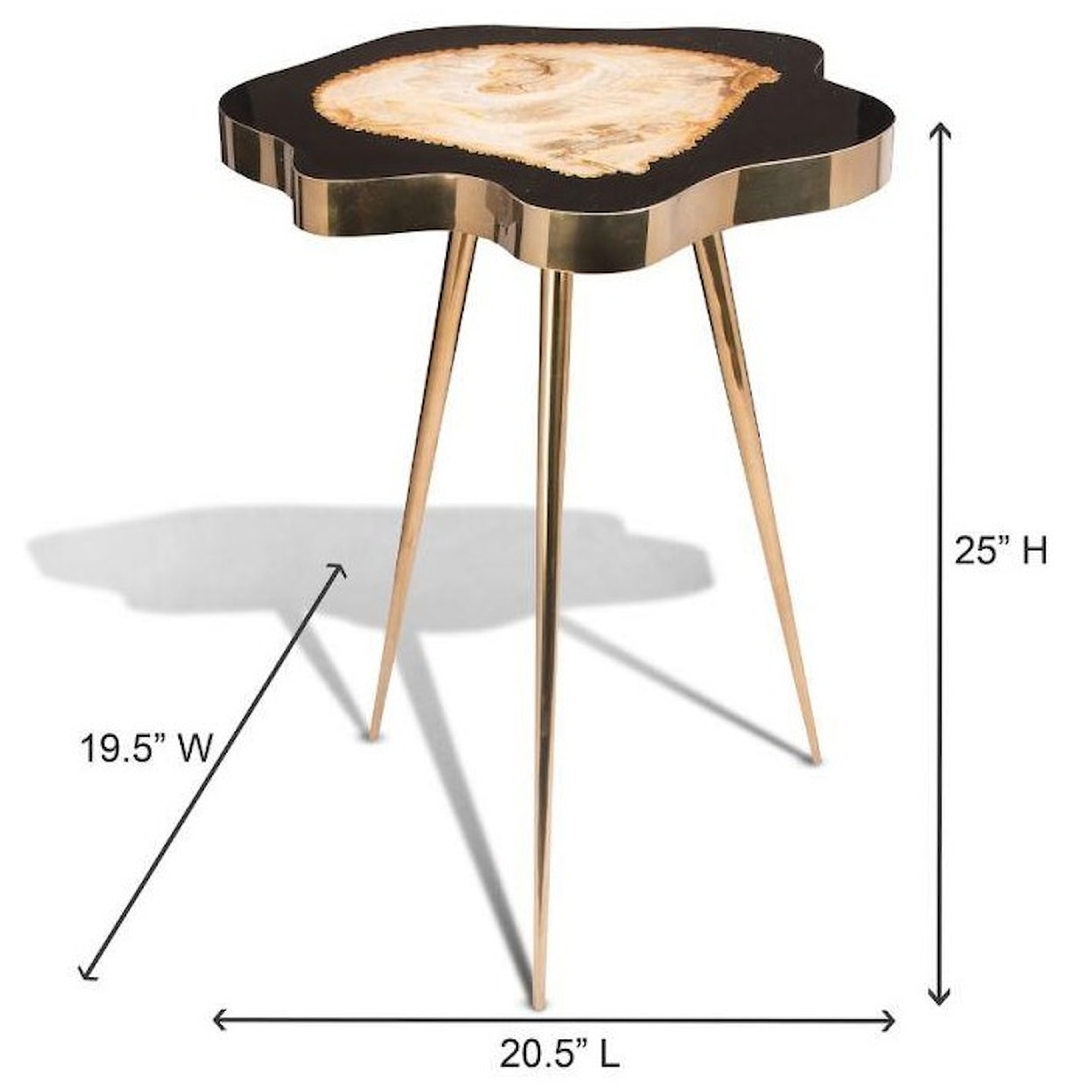 Ibolili Side Tables Petrified Wood Side Table