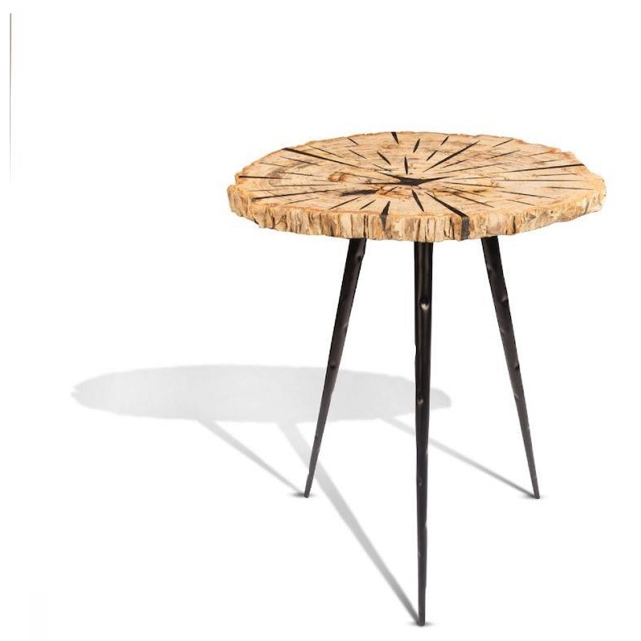 Ibolili Side Tables Petrified Wood Side Table