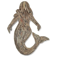 Driftwood Mermaid with Hands Wall Art
