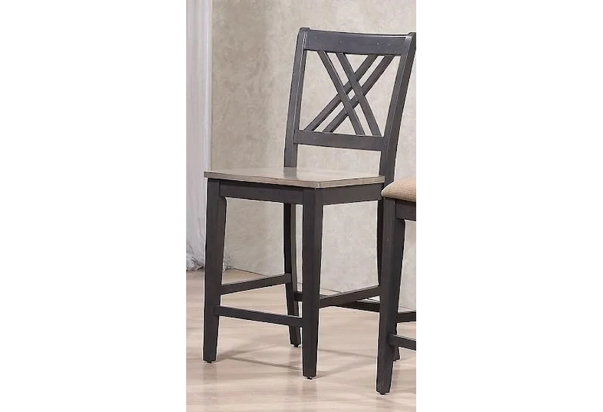 Grey stone Black stone counter stool by Iconic Furniture Co. at Dinette Depot