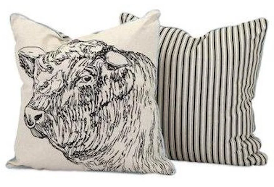Accent Pillows Jackson Bull Pillow by IMAX Worldwide Home at Sam's Furniture Outlet