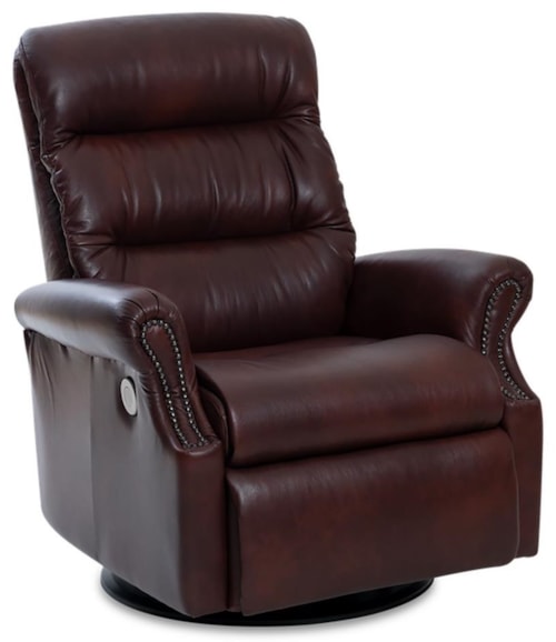 Leather Recliner with Nailheads