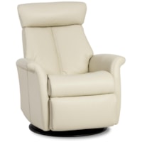 Standard-Size Bella Relaxer Glider Rocking Recliner with Flip-Up Leg Rest & 360-Degree Swivel  