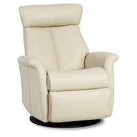 Large-Size Bella Relaxer Glider Rocking Recliner with Flip-Up Leg Rest & 360-Degree Swivel