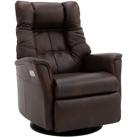 Triple PWR Large Leather Recliner (Truffle)