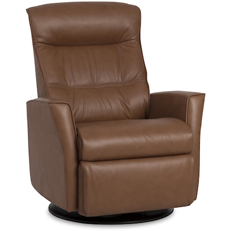 Large-Size Crown Relaxer Rocker-Glider Recliner with 360-Degree Swivel Base & Adjustable Support Features