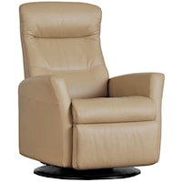 Contemporary Glider Recliner with Cold-Cure Molded Foam