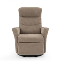 Contemporary Glider Recliner with Cold-Cure Molded Foam