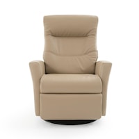 Contemporary Large Glider Recliner with Cold-Cure Molded Foam