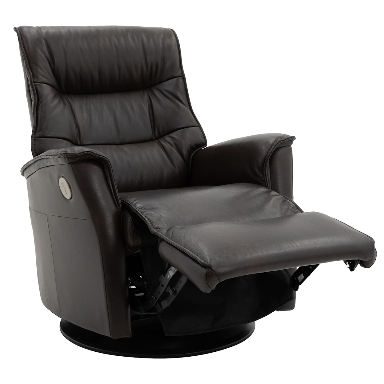 Norwegian Comfort PARAMOUNT Dark Brown Leather Medium Power Recliner