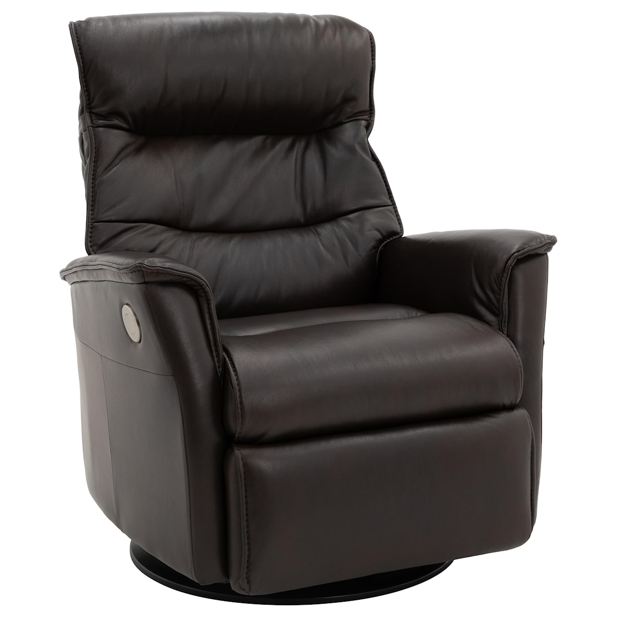 Norwegian Comfort PARAMOUNT DARK BROWN LEATHER LARGE POWER RECLINER