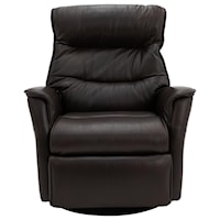 DARK BROWN LEATHER LARGE POWER RECLINER