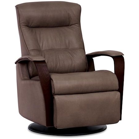 Recliner with Wood Arms