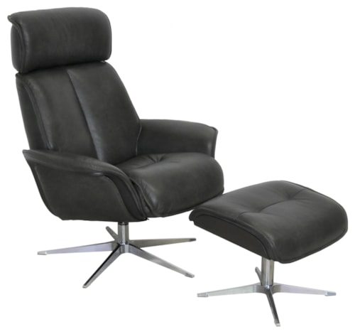 Reclining Leather Chair and Ottoman