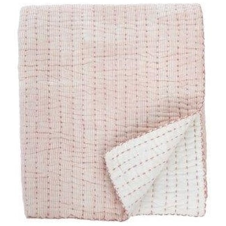 Cecily Quilted Throw, Rose
