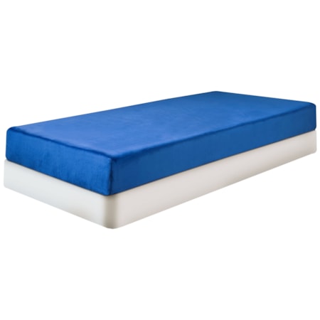 Twin Blue 7" Memory Foam Mattress Set