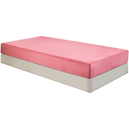 Twin Pink 7" Memory Foam Mattress Set