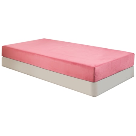 Twin Pink 7" Memory Foam Mattress Set
