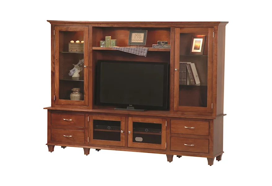 Entertainment Customizable Bourten Hutch Wall Unit by INTEG Wood Products at Saugerties Furniture Mart
