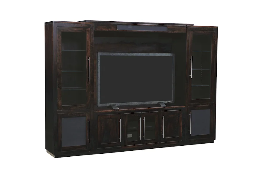 Entertainment Customizable NY Bridge Wall Unit by INTEG Wood Products at Saugerties Furniture Mart