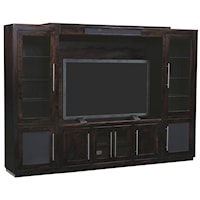 Customizable NY Bridge Wall Unit with Soundbar Compartment and Speaker Mesh