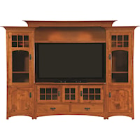 Customizable Winchester Bridge Wall Unit with Wire Management and Can Lighting