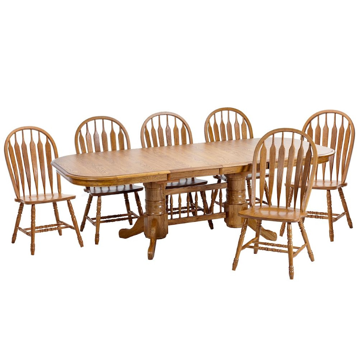 Intercon Classic Oak 7Pc Formica Top Dining Room