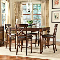 5 Piece Gathering Table and Stool Set