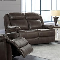 Casual Dual Power Reclining Loveseat with Power Headrest and USB Port