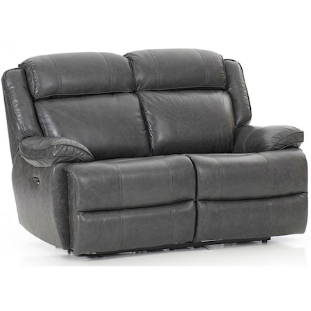 Casual Dual Power Reclining Loveseat with Power Headrest and USB Port