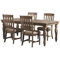 Transitional 5 Piece Dining Set