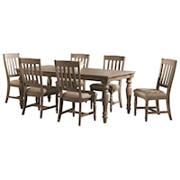 Transitional 7 Piece Dining Set