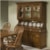 Intercon Classic Oak 60" China Hutch with Three Half Doors with Three Drawer Buffet