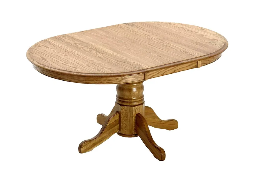 Classic Oak Pedestal Dining Table by Intercon at Kaplan's Furniture
