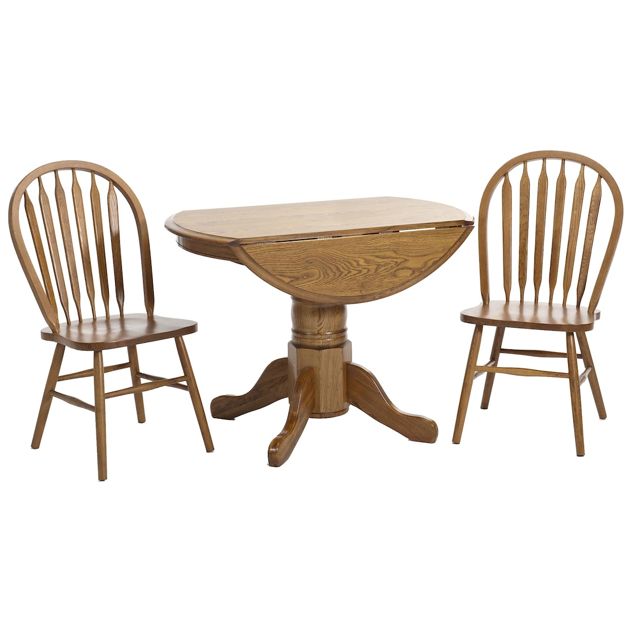 VFM Signature Classic Oak 3 Piece Dining Set