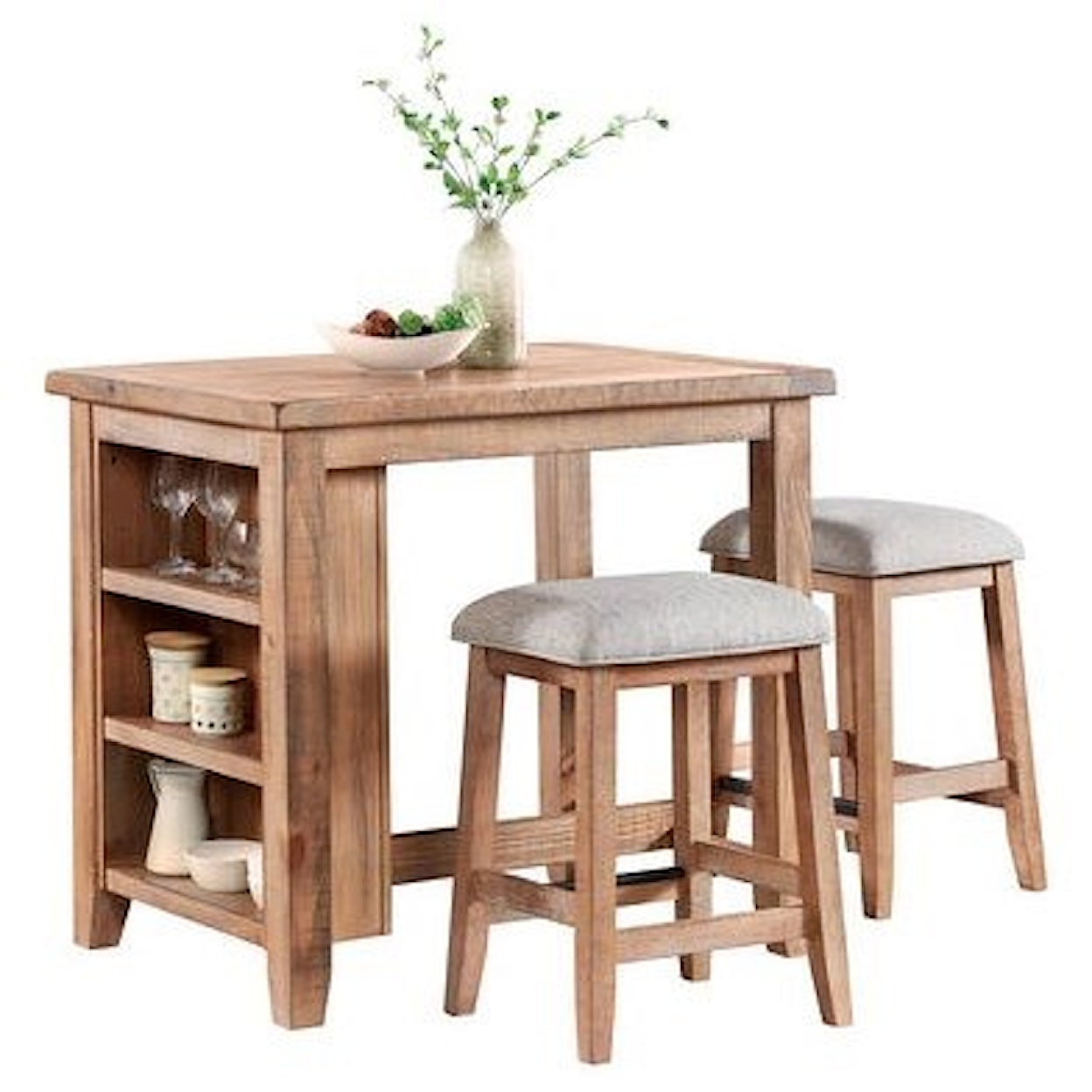Intercon Highland 3-Piece Counter Height Table and Chair Set