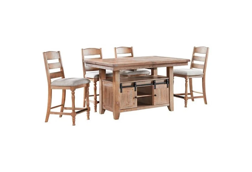 Highland 5-Piece Counter Height Table and Chair Set by Intercon at Dinette Depot