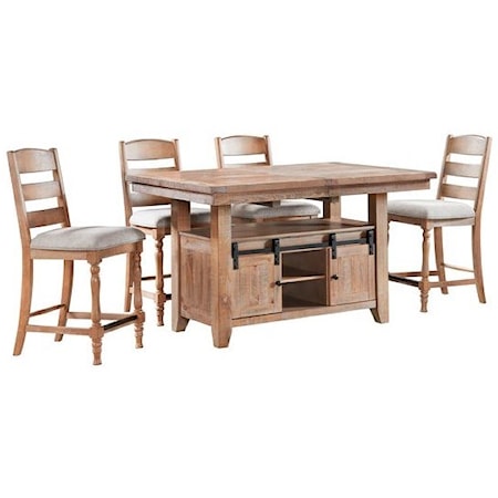 5-Piece Counter Height Table and Chair Set