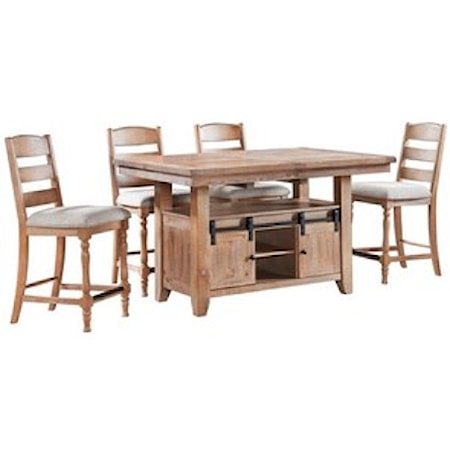 5-Piece Counter Height Table and Chair Set