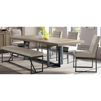 Dining Set includes Table, 4 Chairs and Upholstered Bench