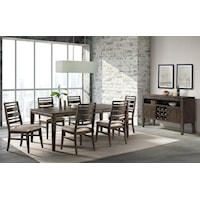  5-Pc Dining includes Extendable Table and 4 Upholstered Side Chairs