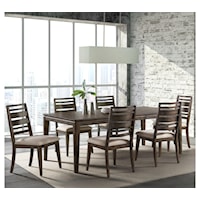 CONTEMPORARY 5-PIECE DINING SET WITH SELF-STORING LEAF